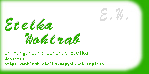 etelka wohlrab business card